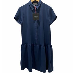 NWT Cynthia Rowley Navy Blue Drop Waist Dress 6